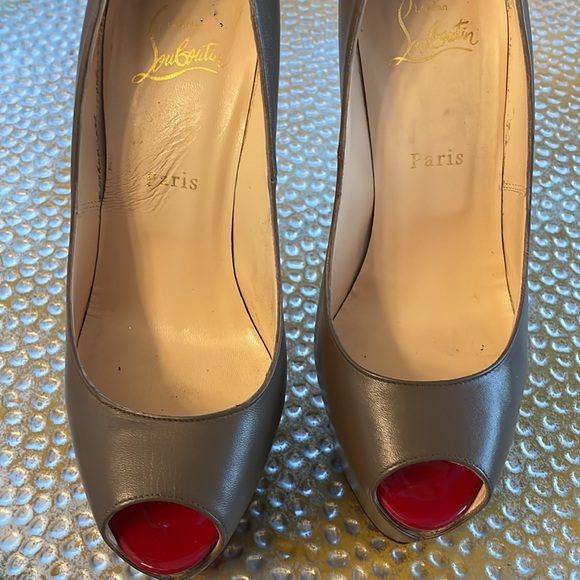 christian louboutin brown highness kid platform pumps - Picture 9 of 12